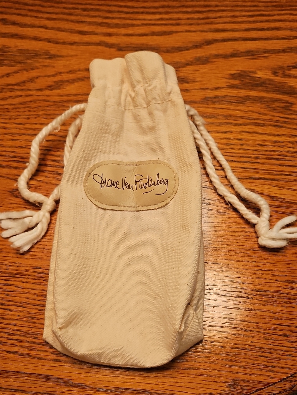Diane Von Furstenberg Cream Drawstring Ornament Bag